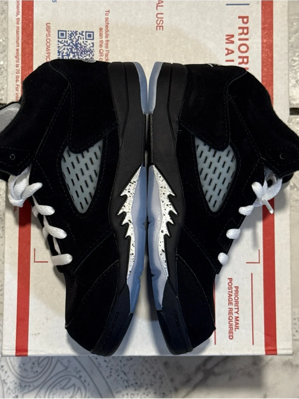 New Air Jordan 5 OG Black Metallic Reimagined Shoes Toddler Size 10C HF3977-001